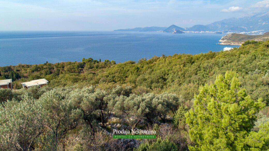 Sea view land for sale in Budva