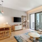 living room in boka place with exit to the balcony